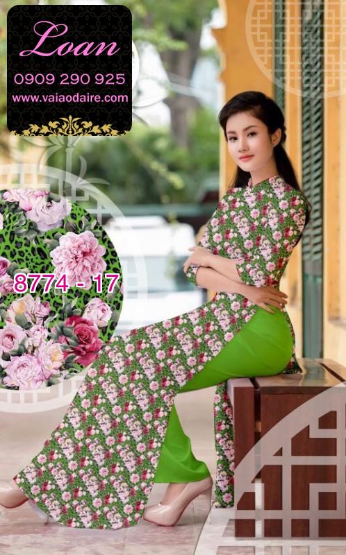 Vải áo dài hoa nhí