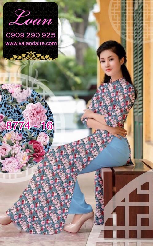 Vải áo dài hoa nhí