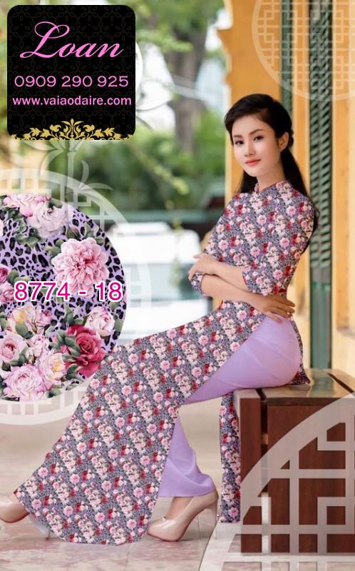 Vải áo dài hoa nhí