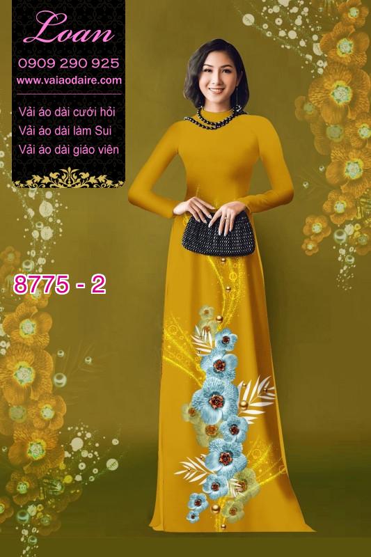 Vải áo dài hoa 3D