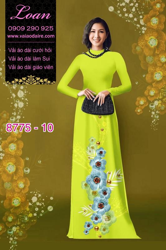 Vải áo dài hoa 3D