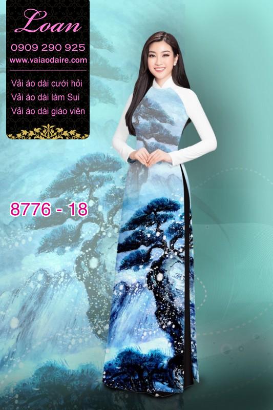 Vải áo dài phong cảnh