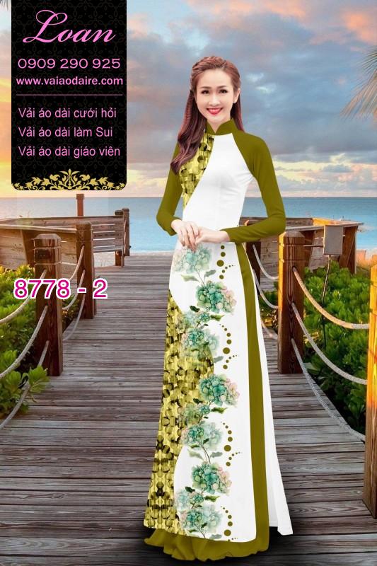 Vải áo dài hoa 3D