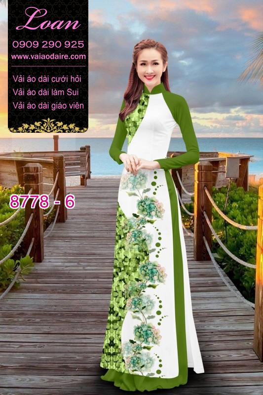 Vải áo dài hoa 3D