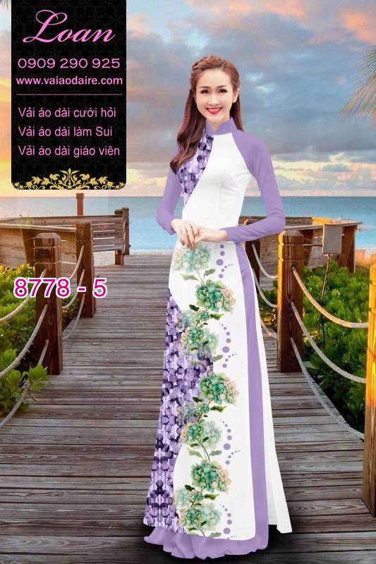 Vải áo dài hoa 3D