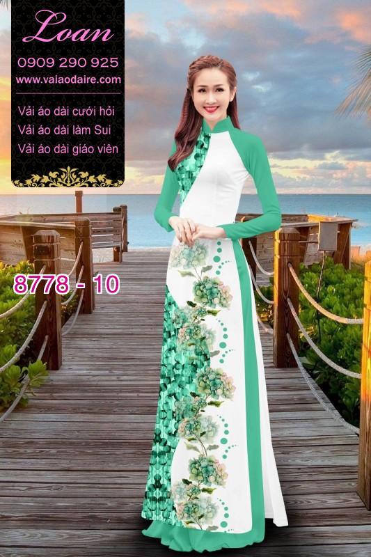Vải áo dài hoa 3D