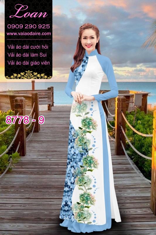 Vải áo dài hoa 3D