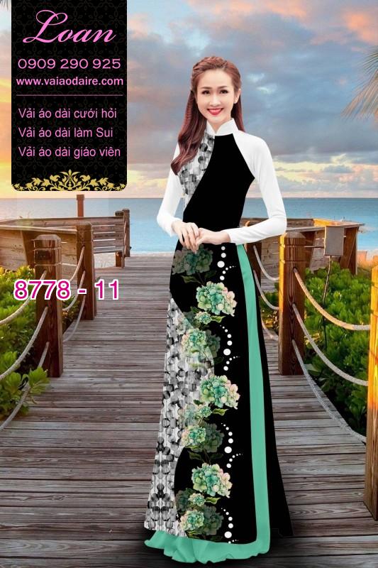 Vải áo dài hoa 3D