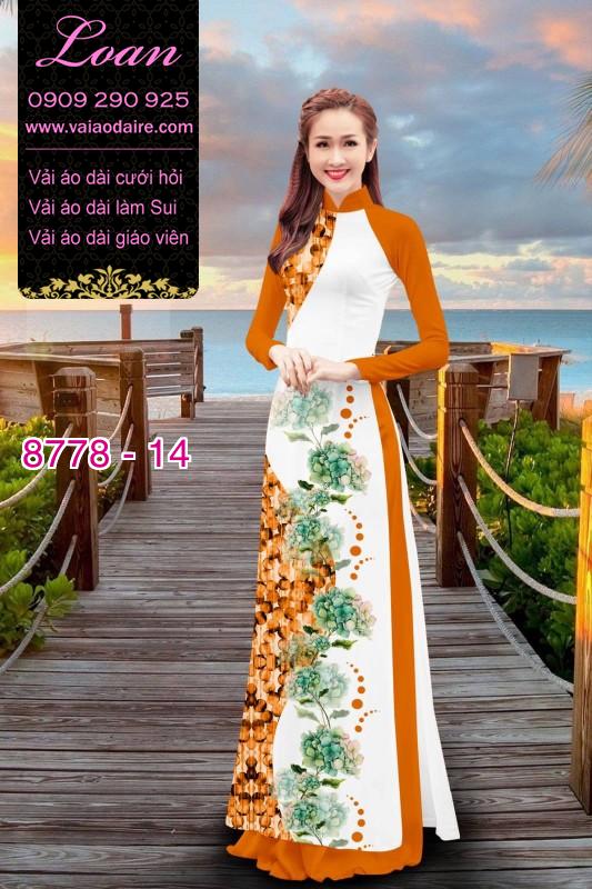 Vải áo dài hoa 3D