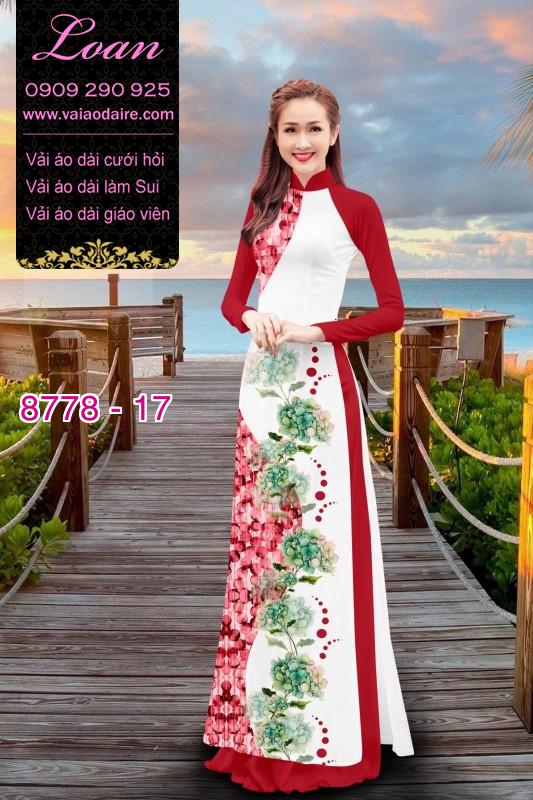 Vải áo dài hoa 3D