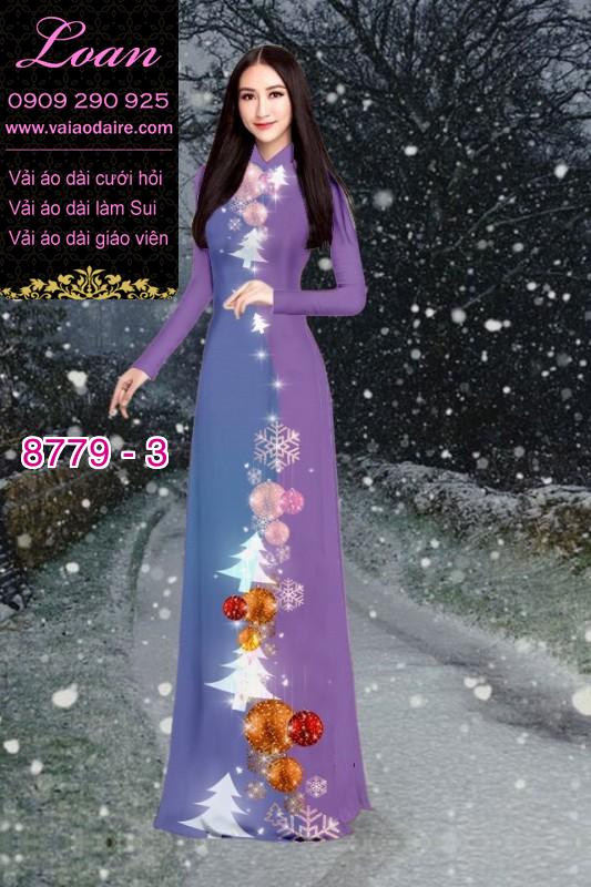 Vải áo dài hoa 3D