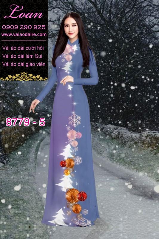 Vải áo dài hoa 3D