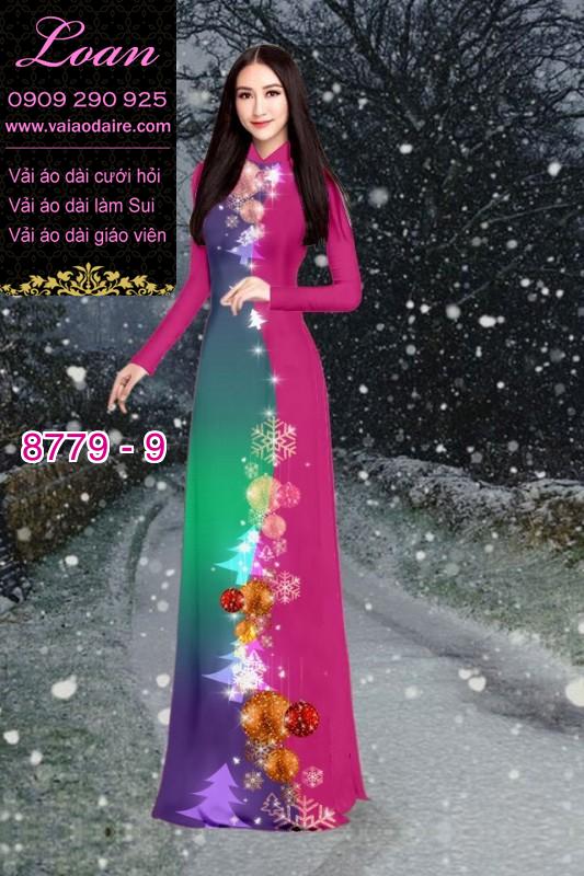 Vải áo dài hoa 3D