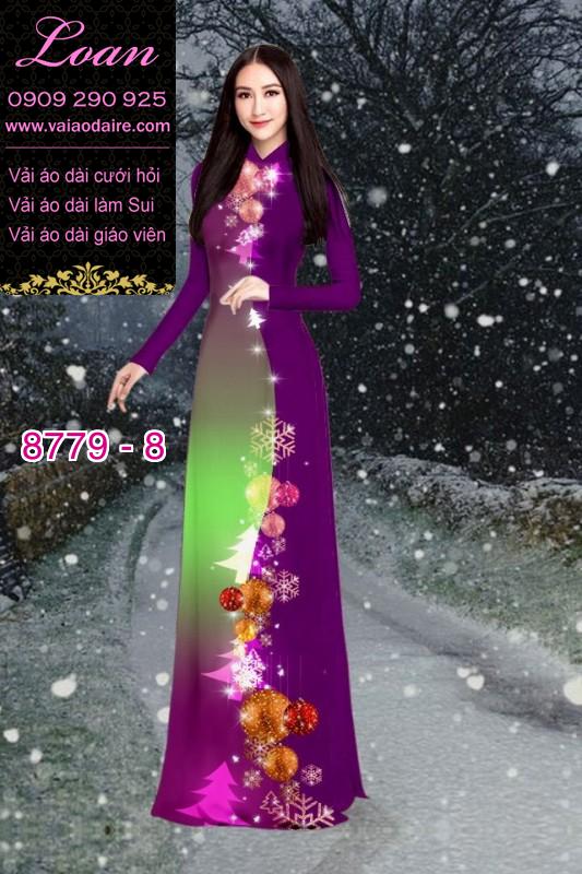 Vải áo dài hoa 3D