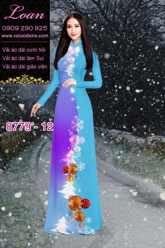 Vải áo dài hoa 3D