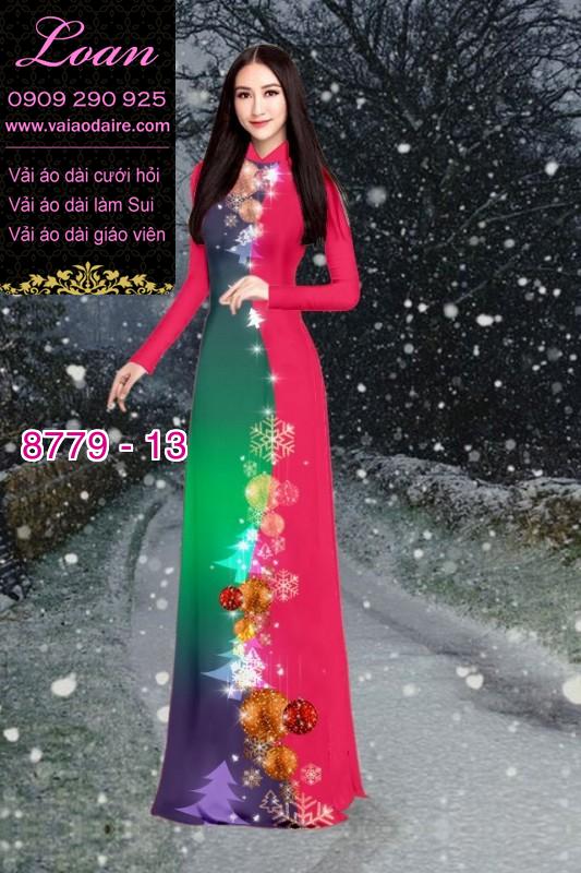 Vải áo dài hoa 3D