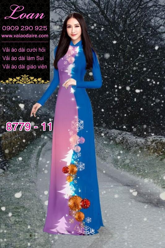 Vải áo dài hoa 3D