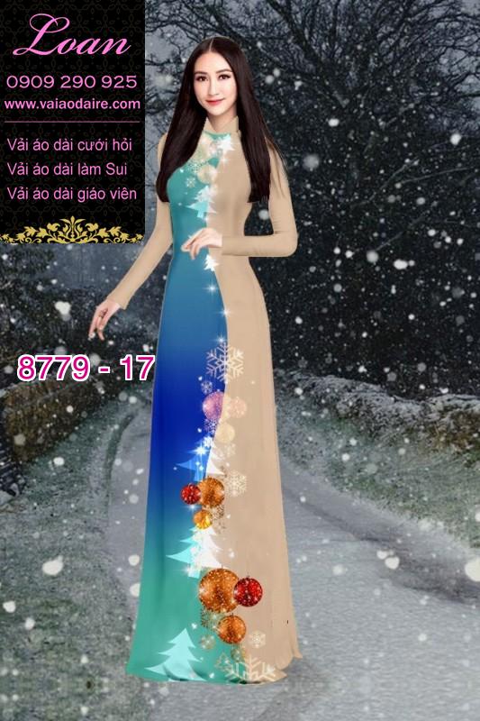 Vải áo dài hoa 3D