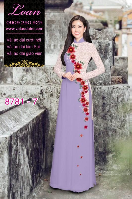 Vải áo dài hoa dây