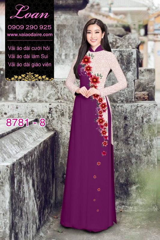 Vải áo dài hoa dây
