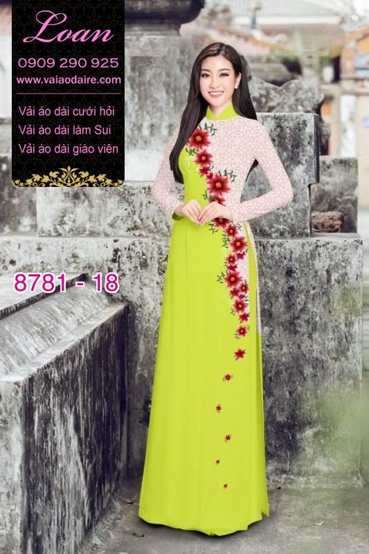 Vải áo dài hoa dây