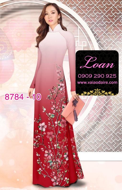 Vải áo dài hoa Đào