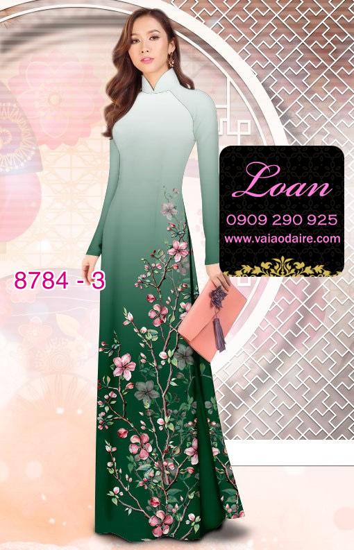 Vải áo dài hoa Đào