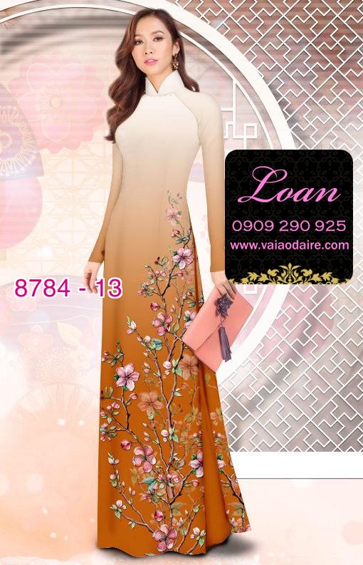 Vải áo dài hoa Đào