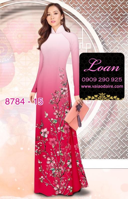 Vải áo dài hoa Đào