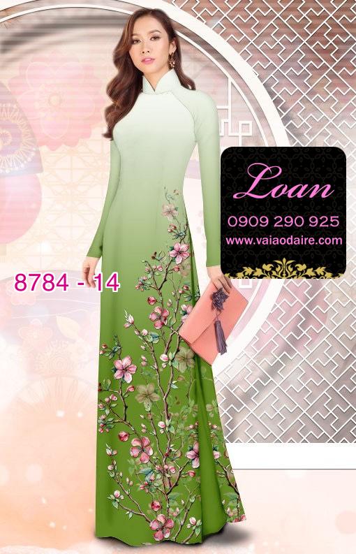 Vải áo dài hoa Đào