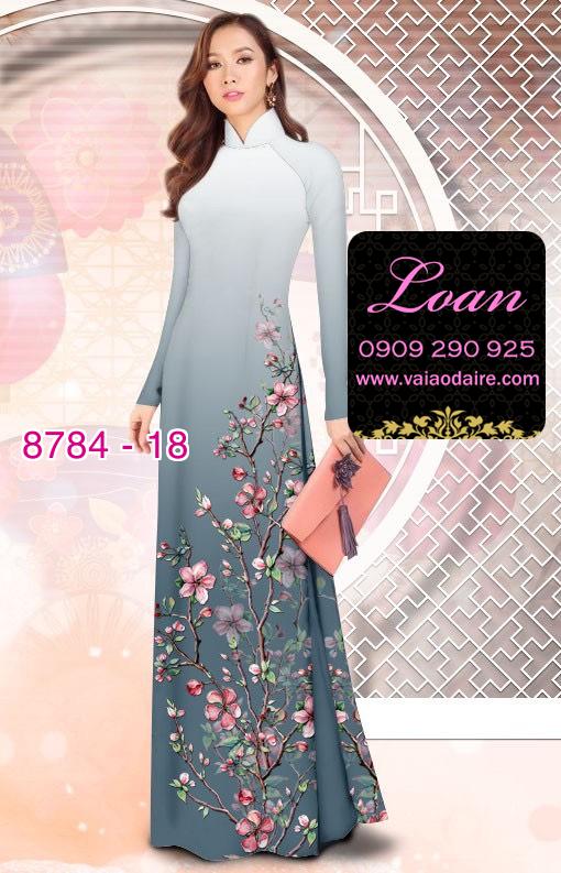 Vải áo dài hoa Đào