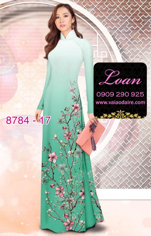 Vải áo dài hoa Đào