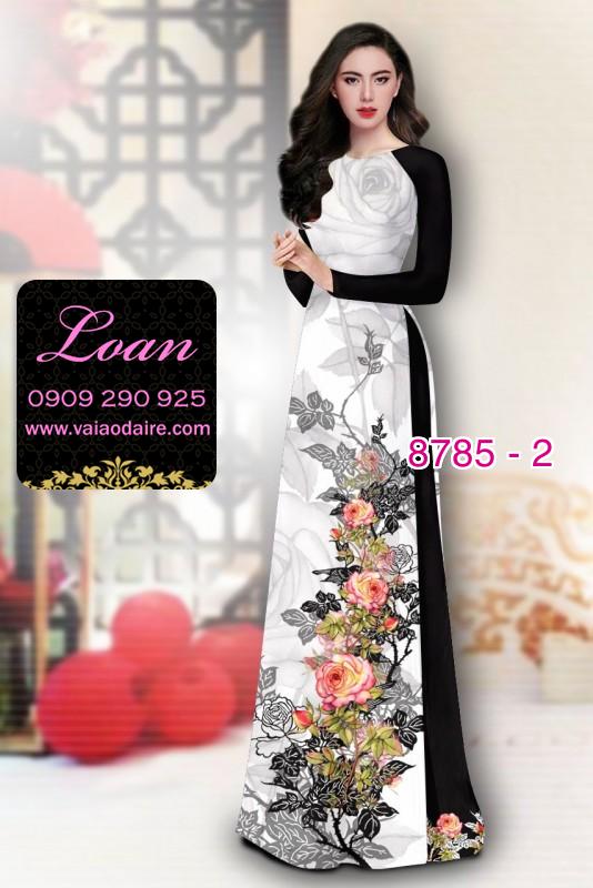 Vải áo dài hoa 3D