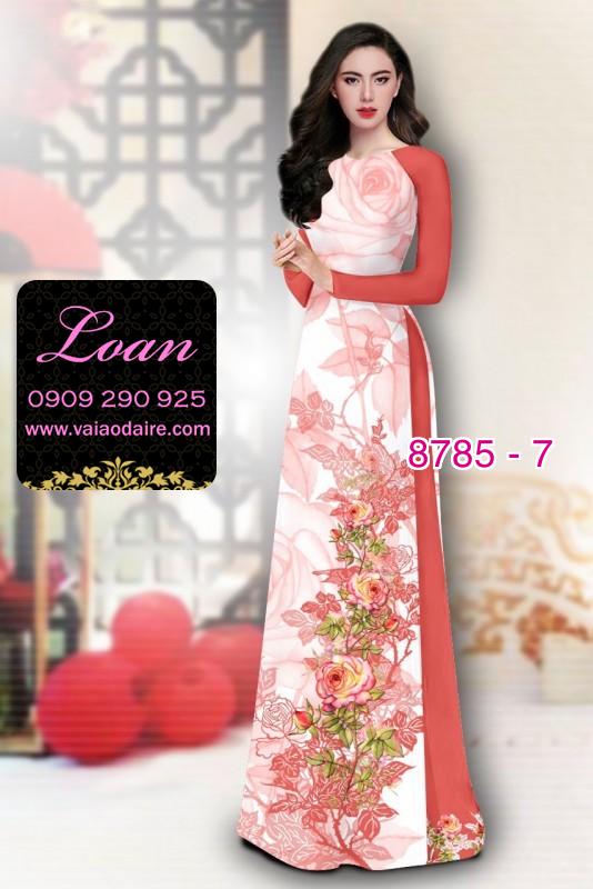 Vải áo dài hoa 3D