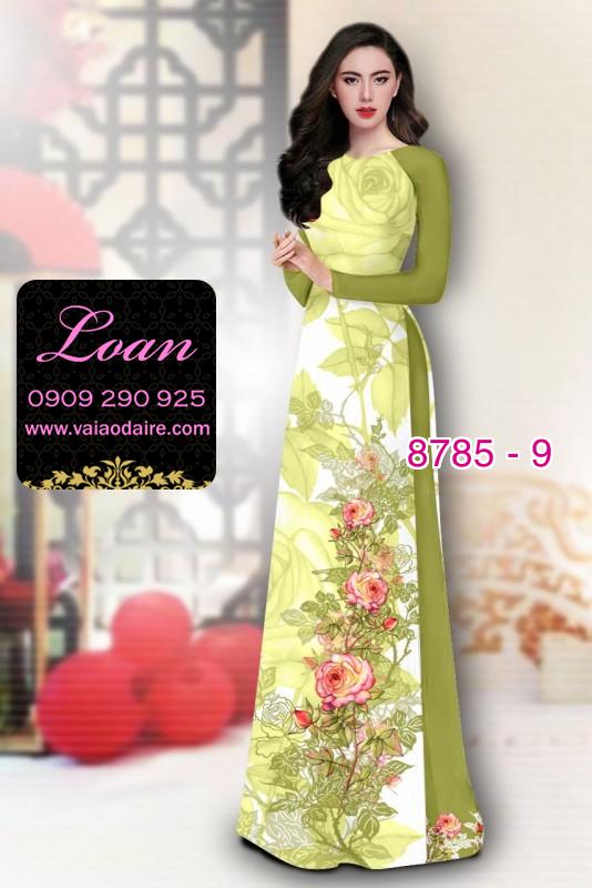 Vải áo dài hoa 3D