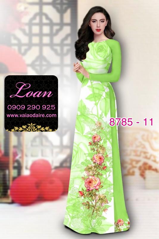 Vải áo dài hoa 3D