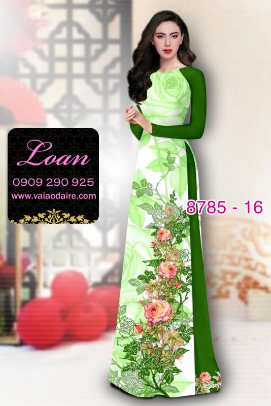 Vải áo dài hoa 3D