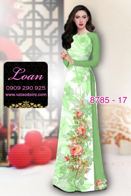 Vải áo dài hoa 3D