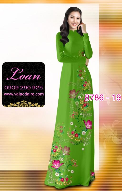 Vải áo dài hoa nhỏ