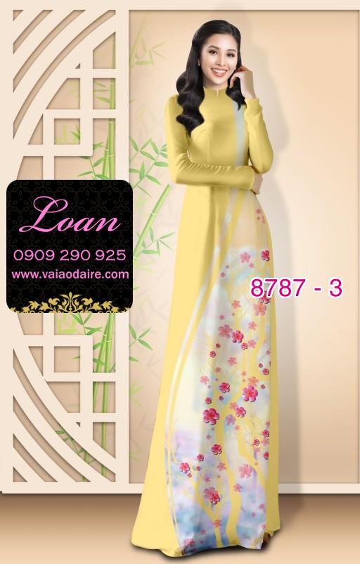 Vải áo dài hoa dây Vải áo dài hoa dây