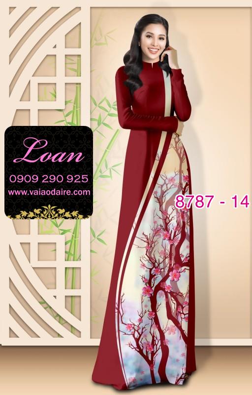 Vải áo dài hoa dây Vải áo dài hoa dây