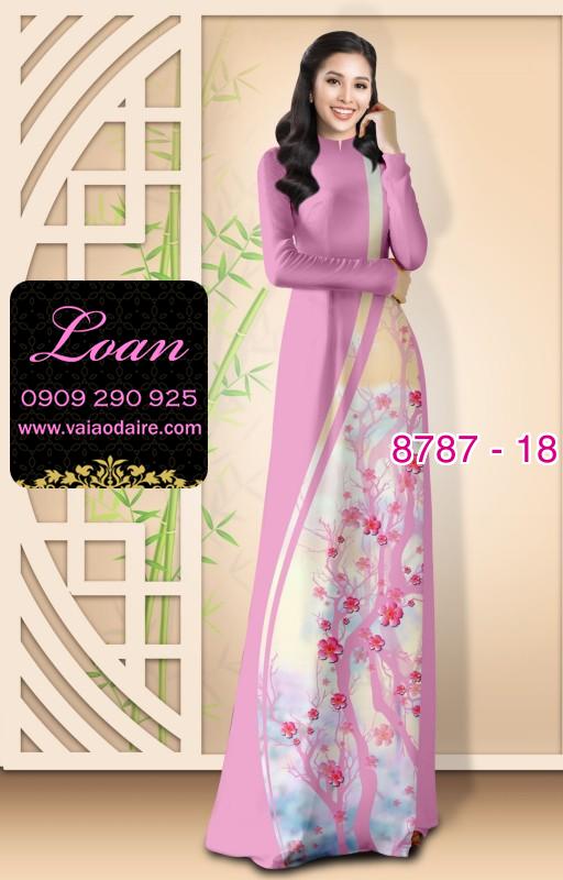 Vải áo dài hoa dây Vải áo dài hoa dây