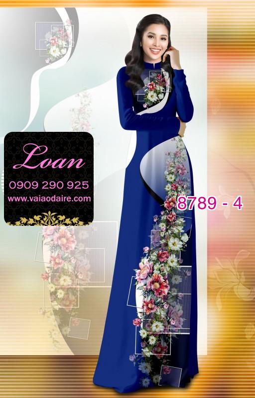 Vải áo dài hoa 3D