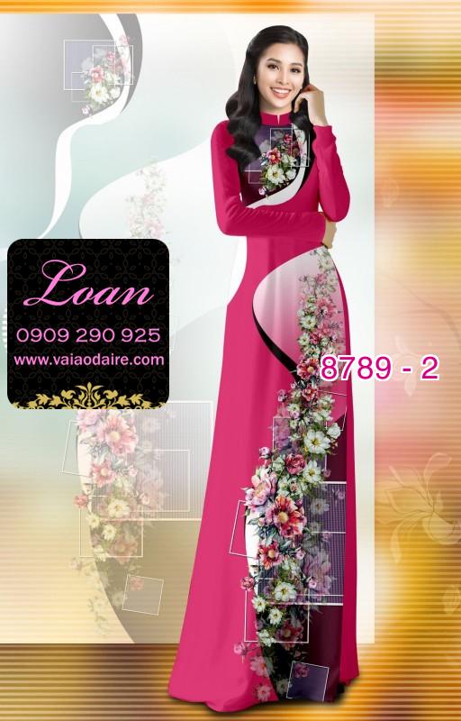 Vải áo dài hoa 3D