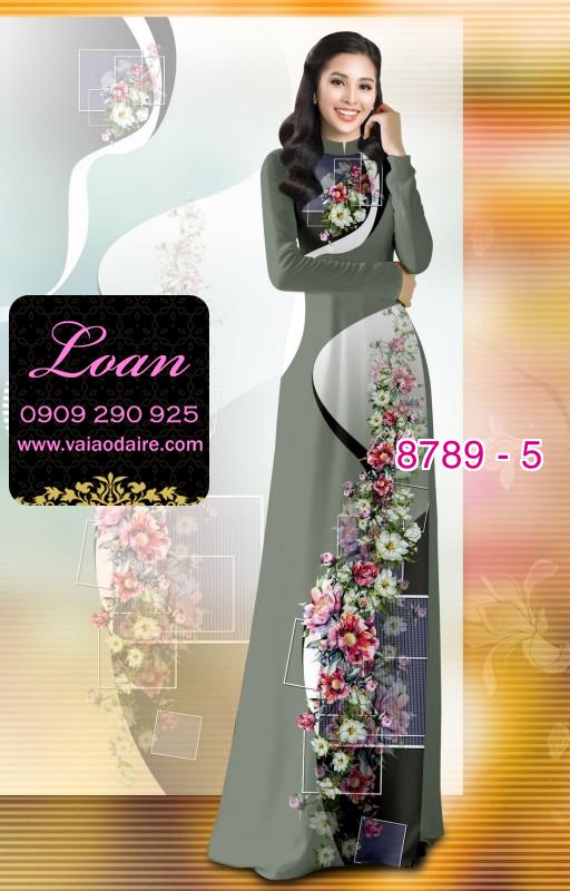 Vải áo dài hoa 3D
