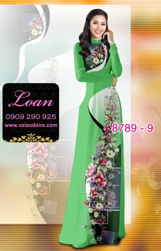 Vải áo dài hoa 3D