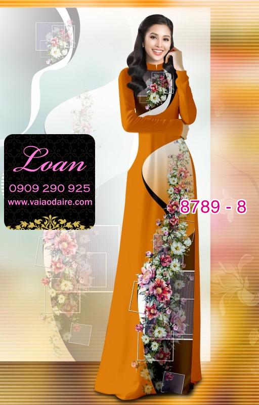Vải áo dài hoa 3D