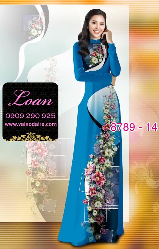 Vải áo dài hoa 3D