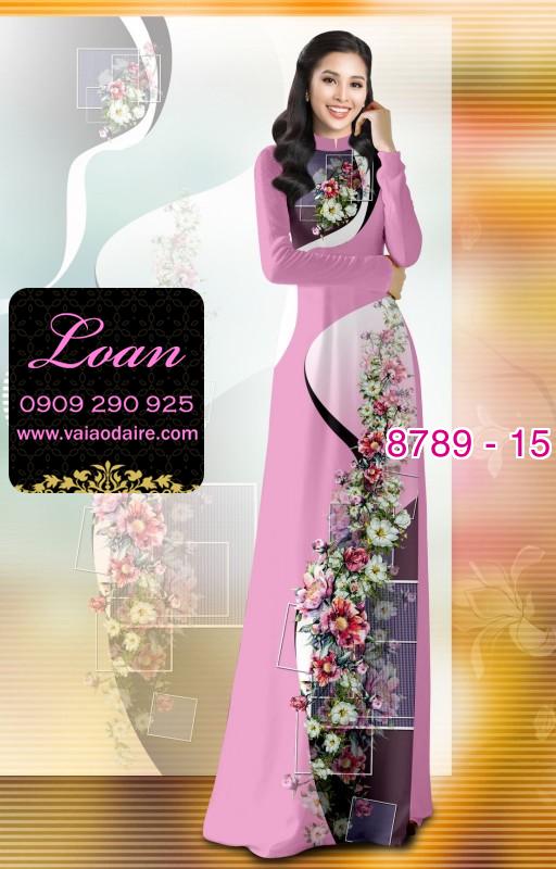 Vải áo dài hoa 3D