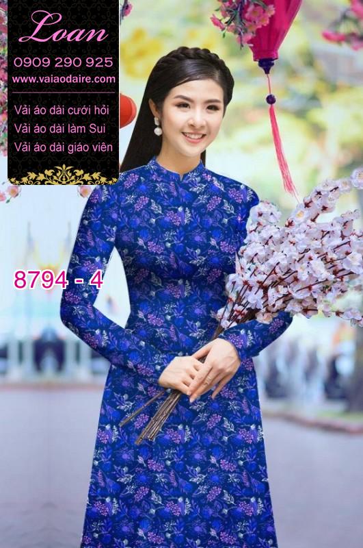 Vải áo dài hoa nhí